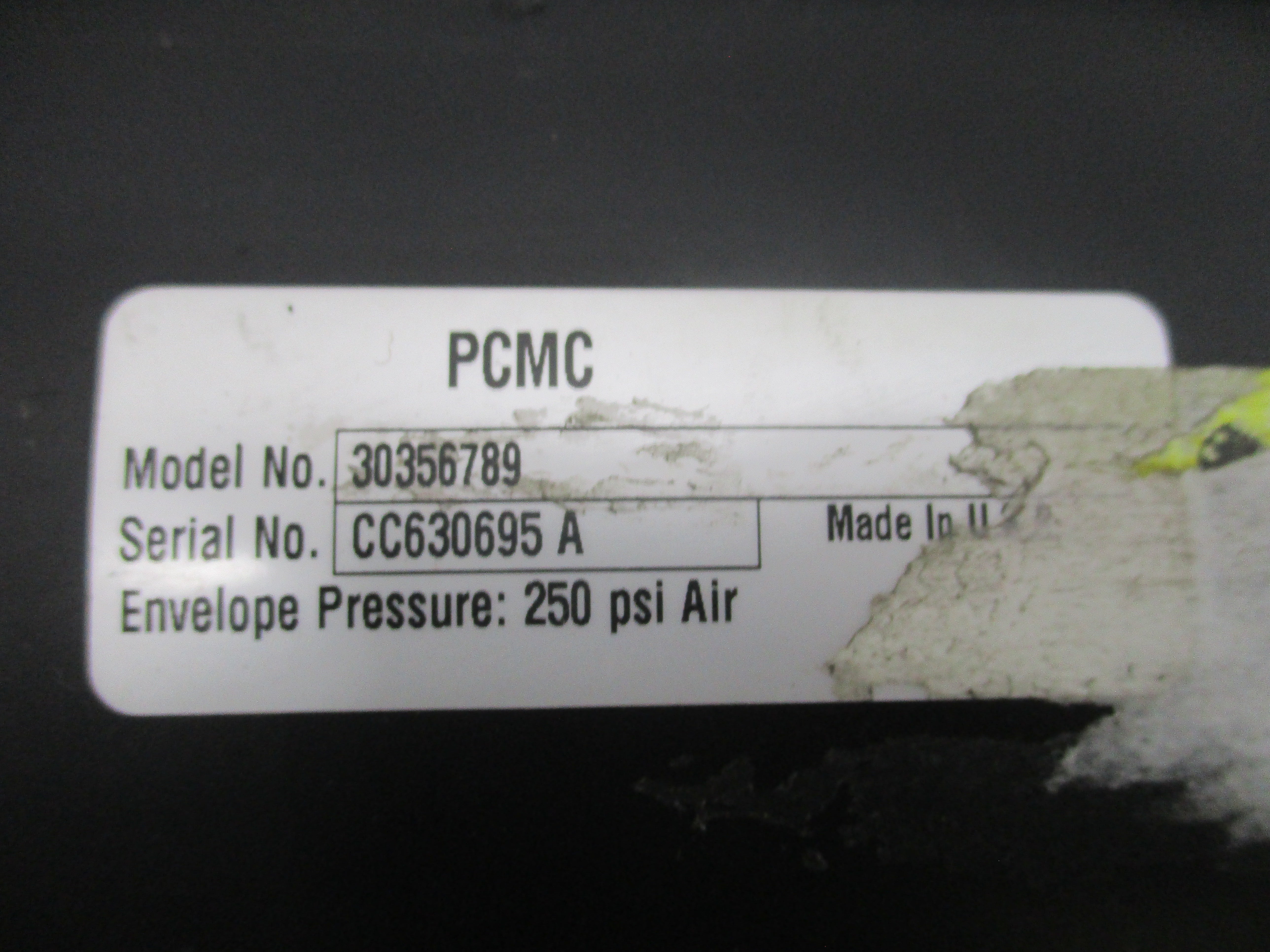 PCMC 30356789 250PSI NSNP