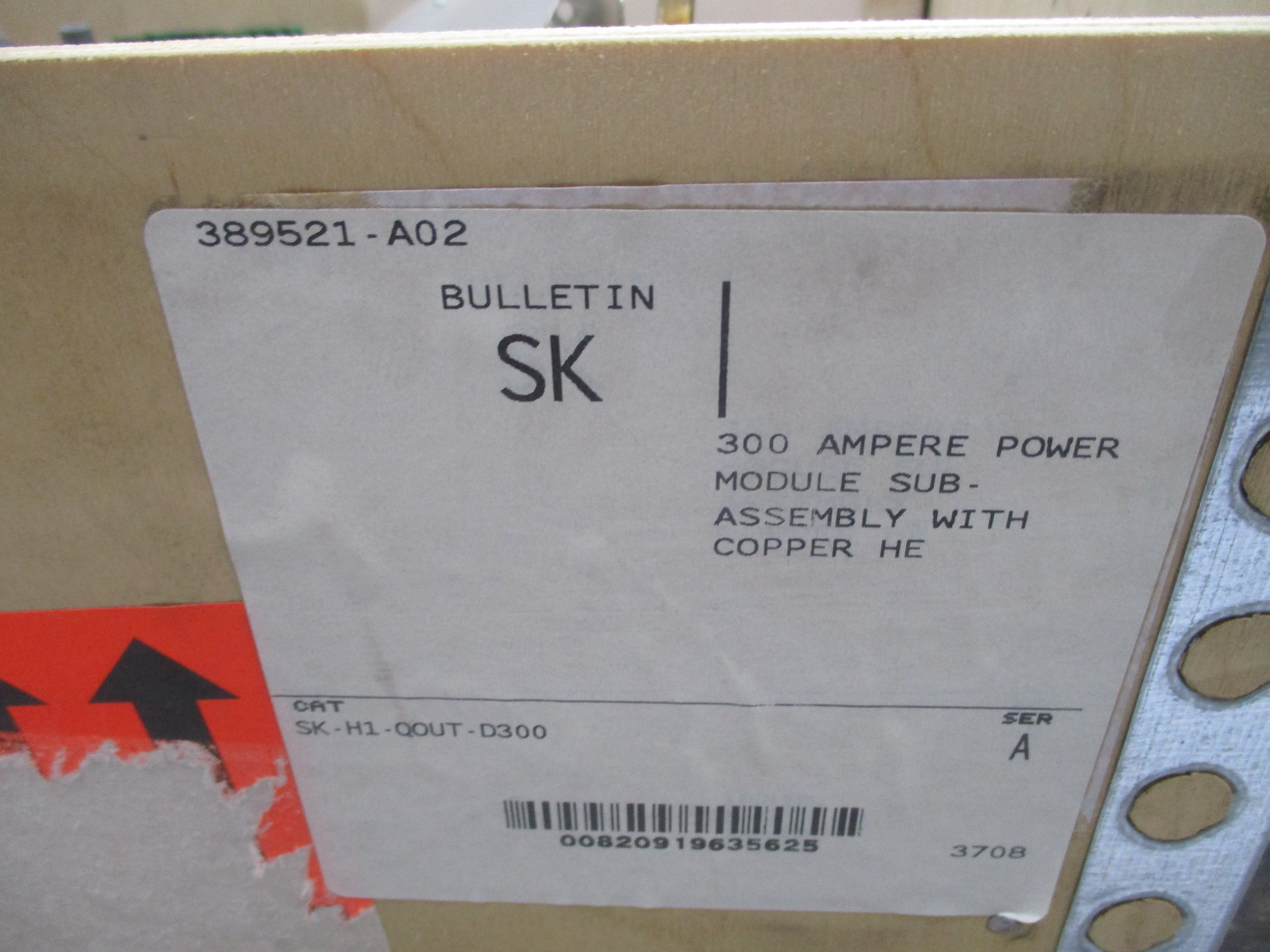 ALLEN BRADLEY SK-H1-QOUT-D300 SER. A 300A NSMP