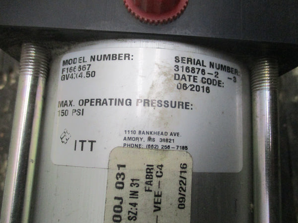 FABRI-VALVE %FV-C3704185600 4" 150PSI NSNP