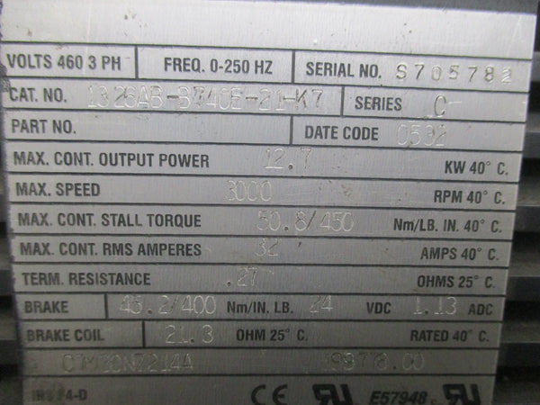 ALLEN BRADLEY 1326AB-B740E-21-K7 SER. C 24VDC 32A NSNP