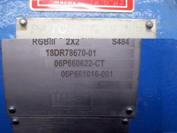 ROTOJET PUMP REFURBISHED RGBIII 2X2 S484 REMAN