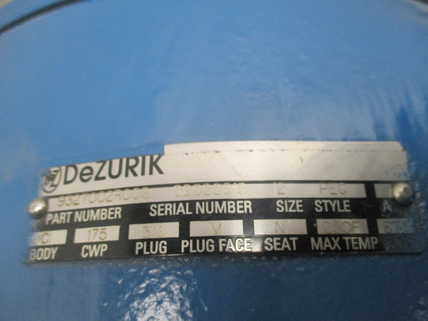 DEZURIK 12 INCH STYLE PEC 9327002R006 12" NSNP