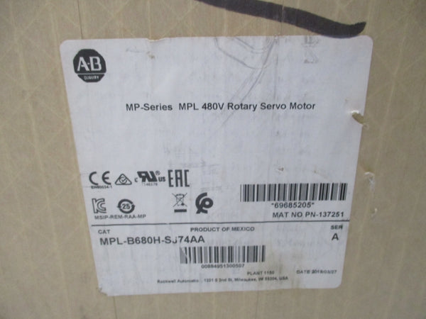 ALLEN BRADLEY MPL-B680H-SJ74AA SER. A NSFS