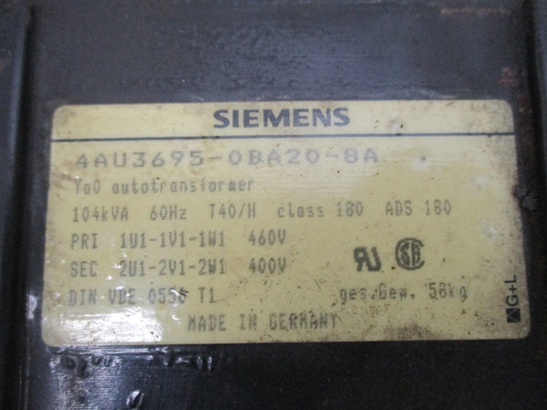 SIEMENS 4AU3695-0BA20-8A 460V NSNP