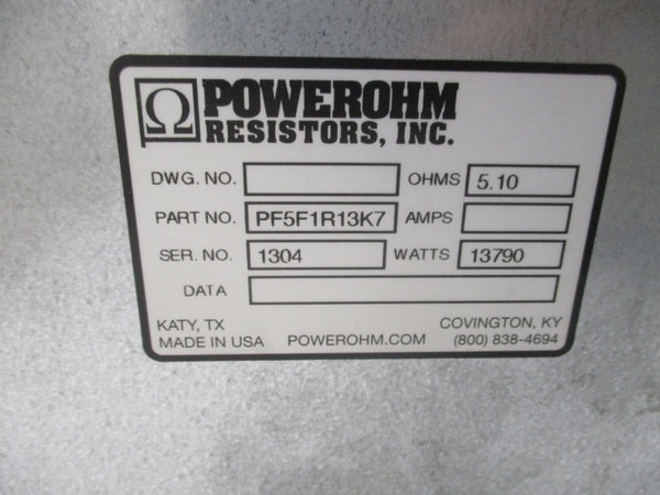 POWEROHM RESISTORS PF5F1R13K7 NSNP