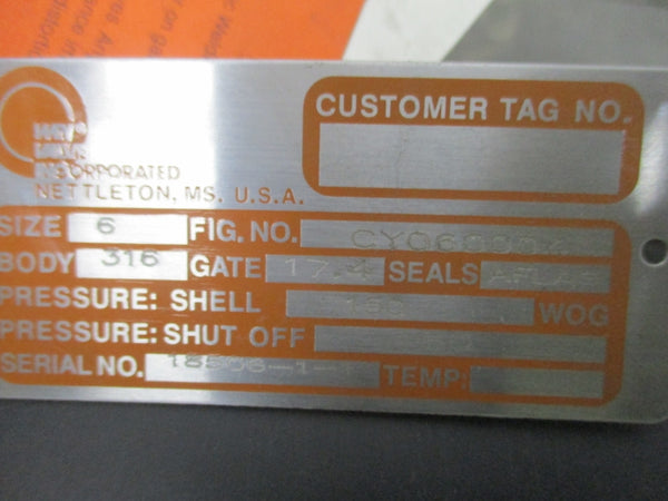 SCHRADER BELLOWS 645-E-6 CY060004  SER. VE 150PSI 6" NSNP