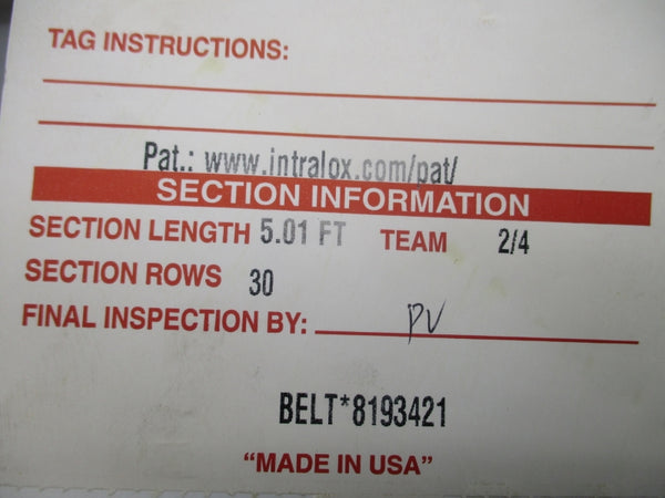 INTRALOX 8193421 SER. 400 48.1 IN WIDE  32.4 LENGTH NSNP