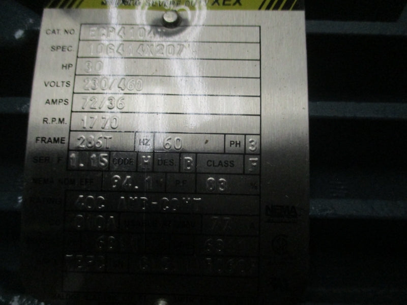 BALDOR ECP4104T 230/460V 72/36A NSMP