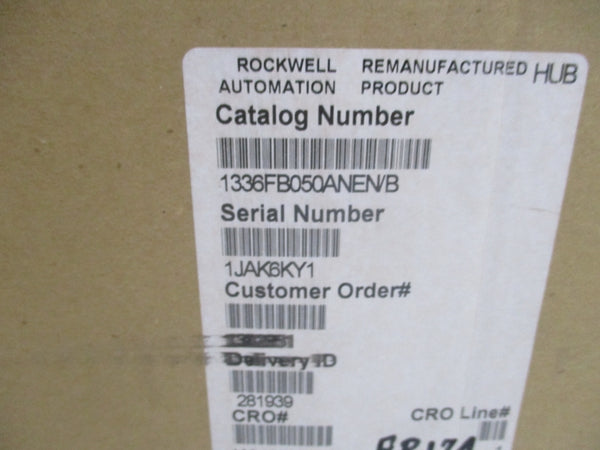ALLEN BRADLEY 1336F-B050-AN-EN SER. B 380-480V 73A REMAN