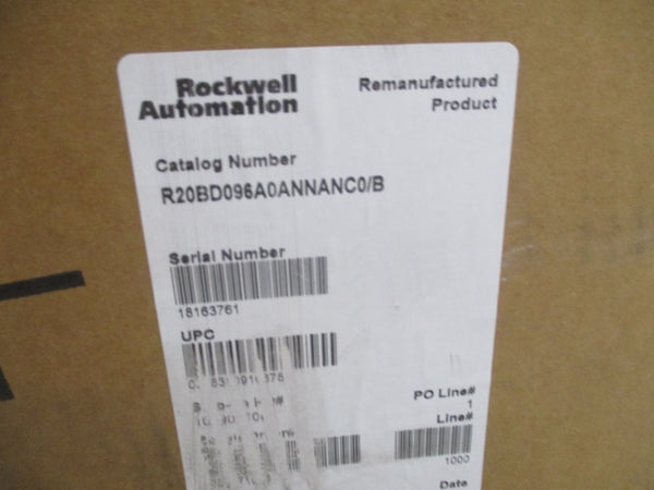 ALLEN BRADLEY 20BD096A0ANNANC0 SER. B 432-528VAC 90.1/72.3A F/W 18.006 NSMP