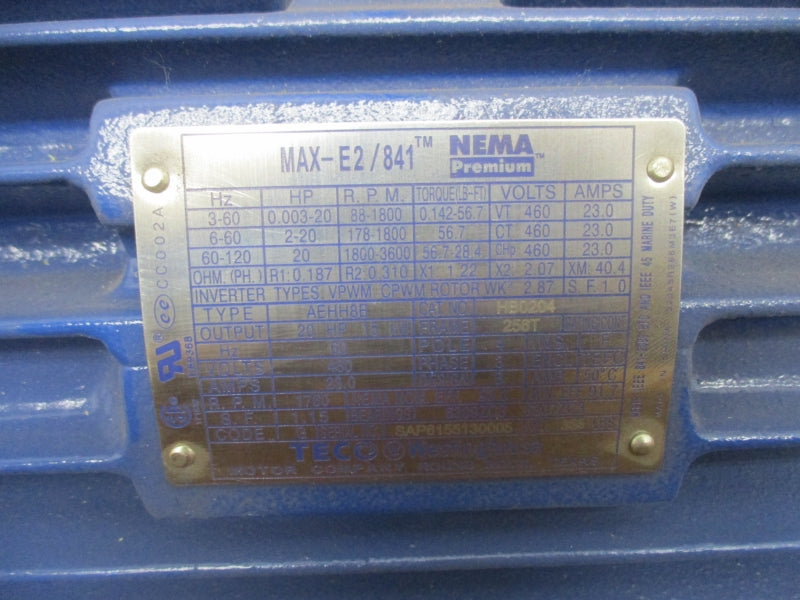 WESTINGHOUSE HB0204 20HP 460V 23A NSMP