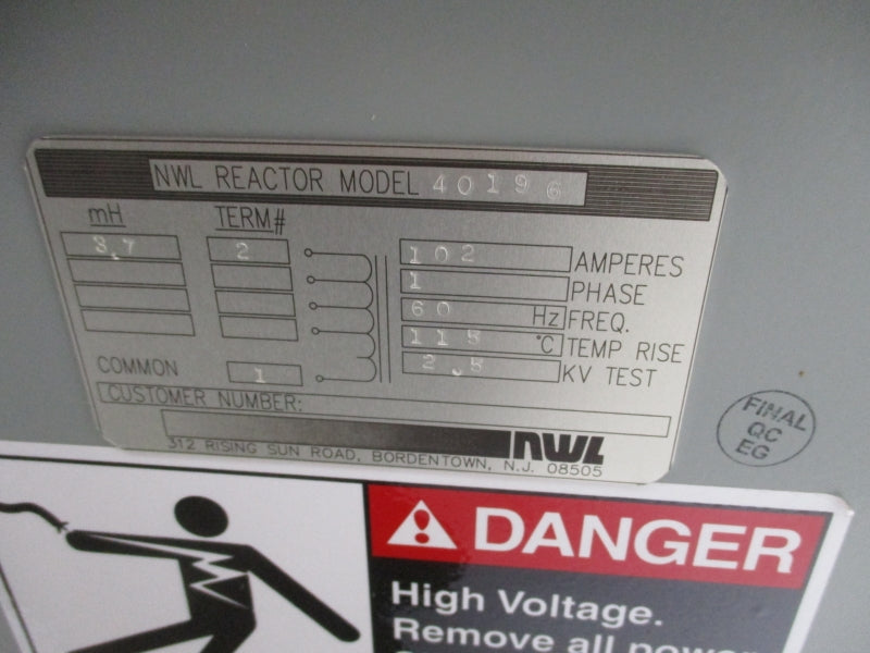 NWL 40196 102A 2.5 kv NSNP