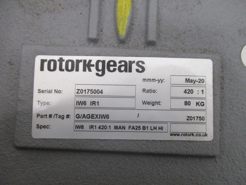 ROTORK GEARS G/AGEXIW6 IW6IR1 NSNP
