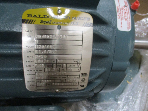 BALDOR 06J969X81461 TEFC 5 HP 230/460V 11.4/5.7A NSMP
