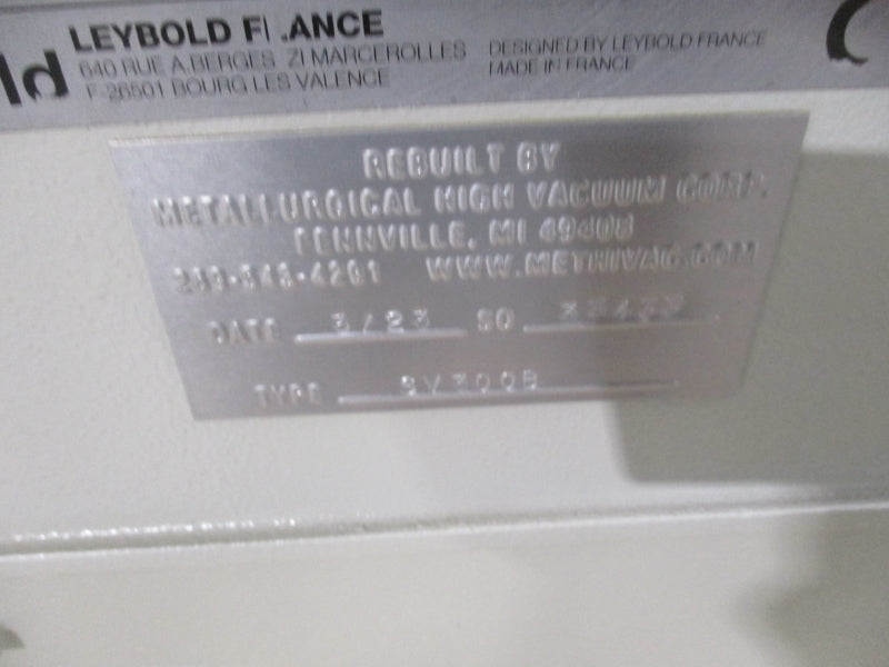 LEYBOLD SV300B960702 REBUILT 240/415V 21.1/12.2A UNMP