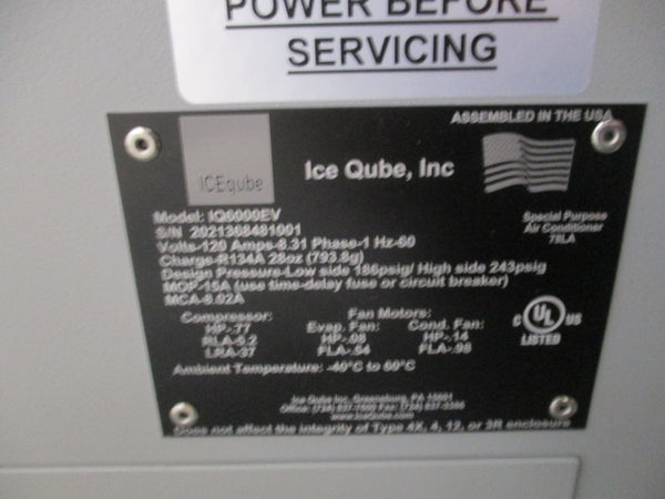 ICE QUBE IQ6000EV 120V 8.31A NSMP