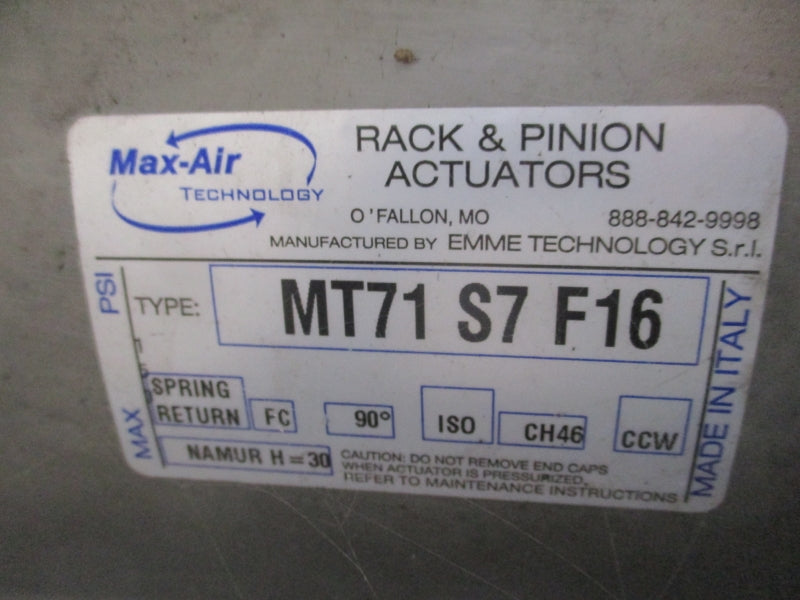 MAX-AIR TECHNOLOGY MT71S7F16 150PSI NSNP