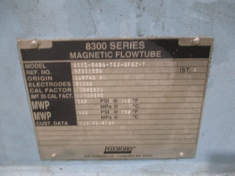 FOXBORO 8312-SABA-TSJ-GFGZ-T 240PSI NSNP