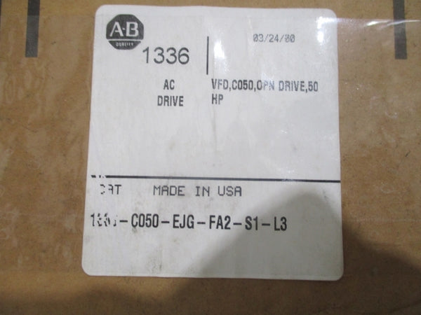 ALLEN BRADLEY 1336-C050-EJG-FA2-S1-L3  SER. A 575V 46A NSMP