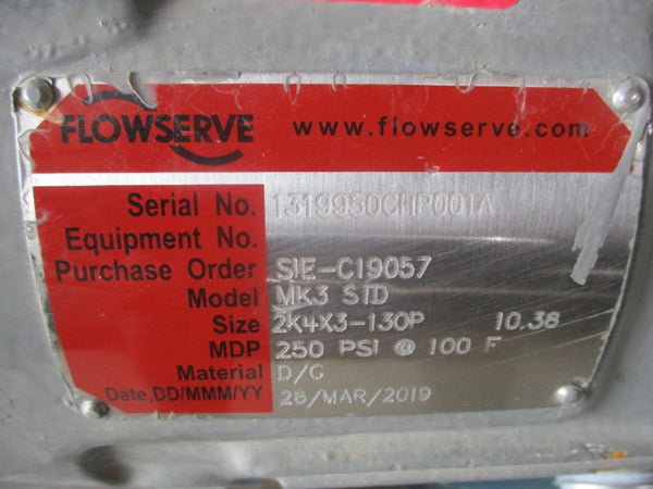 FLOWSERVE DURCO  MK3 STD 250PSI 2K4X3-130P NSNP