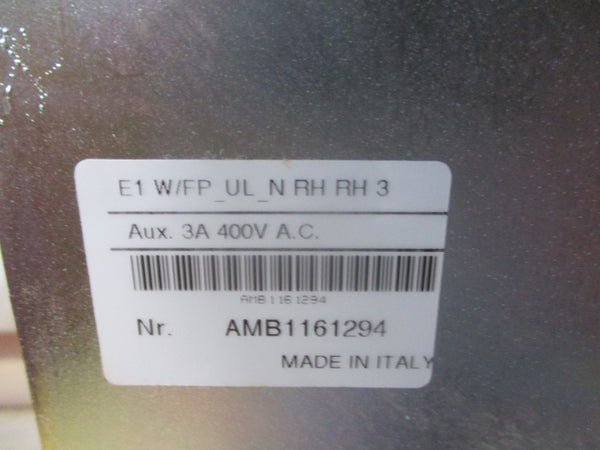 ABB 1SDA061761R1 E1 W/FP_UL_N RH RH 3 400VAC 3A NSMP