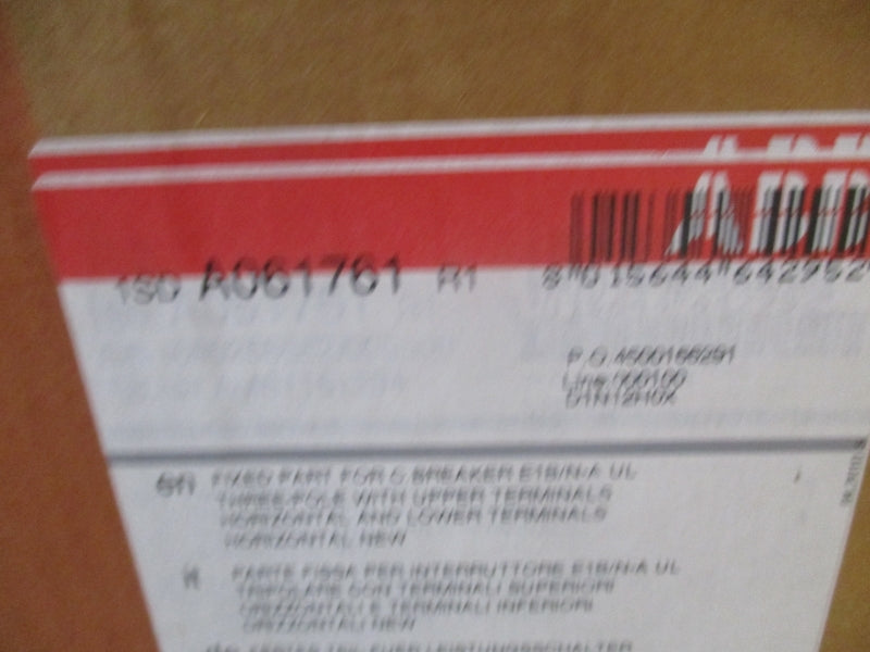 ABB 1SDA061761R1 E1 W/FP_UL_N RH RH 3 400VAC 3A NSMP