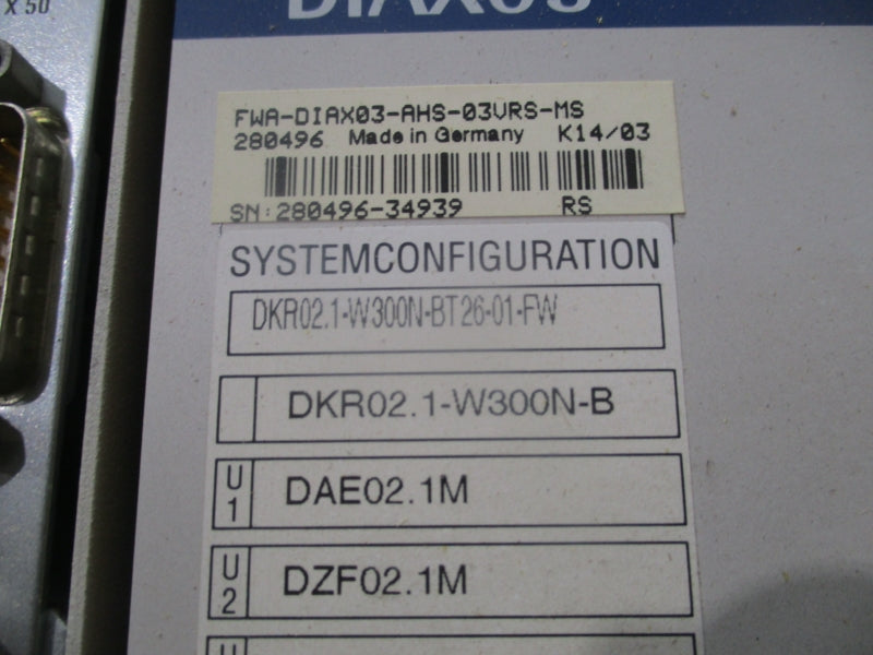 REXROTH FWA-DIAX03-AHS-03VRS-MS 400-480V 85A NSMP