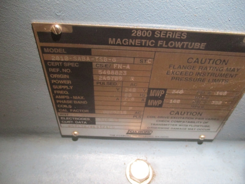 FOXBORO 2810-SABA-TSB-G 240V 7.5A 240PSI NSNP