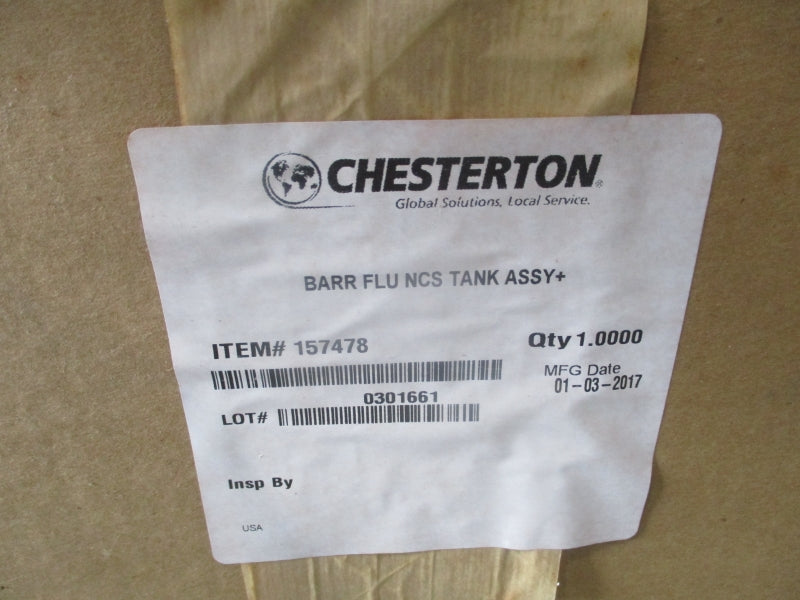 CHESTERTON BARR FLU NC TANK ASSEMBLY 157478 NSFS