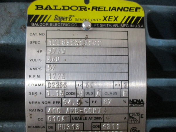 BALDOR 12E852X282G2 37kw TEFC RPM 1775  60HZ 460V 57A NSMP