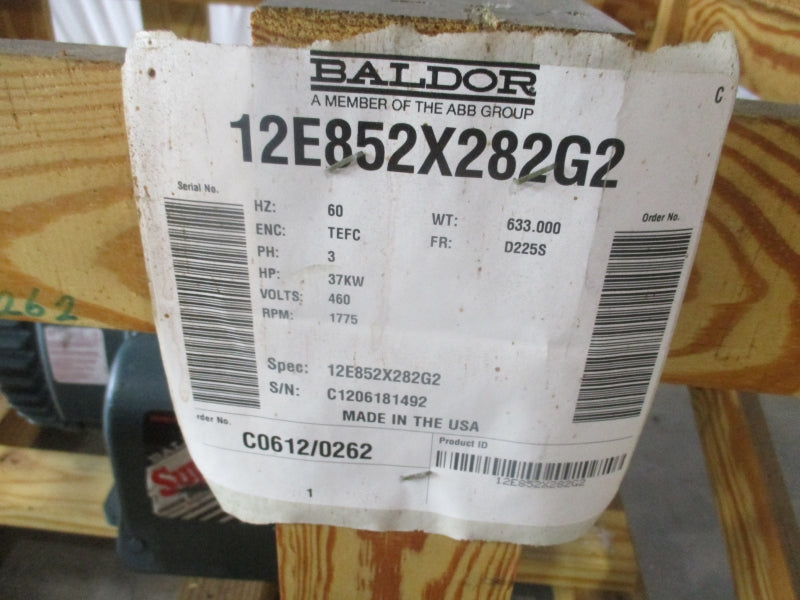 BALDOR 12E852X282G2 37kw TEFC RPM 1775  60HZ 460V 57A NSMP