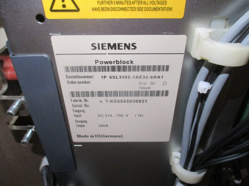 SIEMENS 6SL3352-1AE32-6AA1 510-750V NSMP