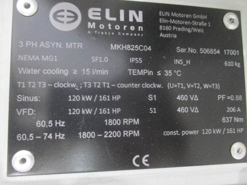 ELIN MOTOREN MKH825C04 460V 206A NSNP