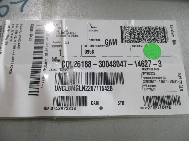 TRANE COL26188-30048047-14627-3 NSNP