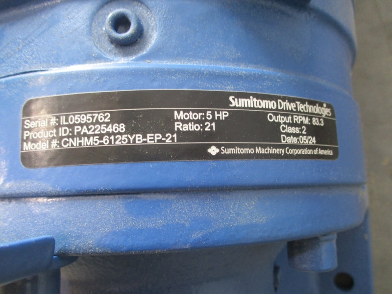 SUMITOMO CNHM5-6125YB-EP-21 PA225468 230/460V 12.3/6.17A NSNP