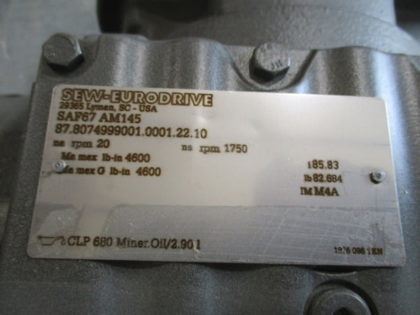 SEW-EURODRIVE SAF67 AM145 NSNP