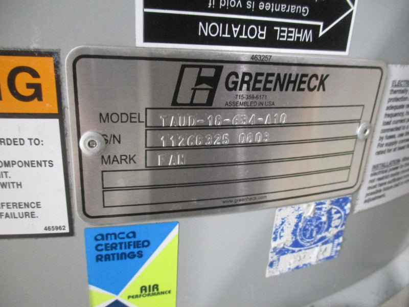 GREENHECK AXIAL ROOF UPBLAST 200TAUD-18-634-A10 NSMP