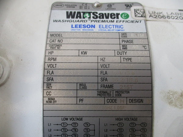 LEESON C215T17WB5A 140820.00 230/190V 26.8/31.2A NSNP