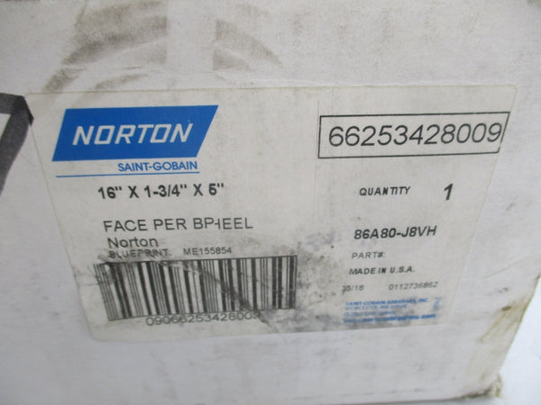 NORTON 86A80-J8VH 16" X 1-3/4" X 5" NSMP