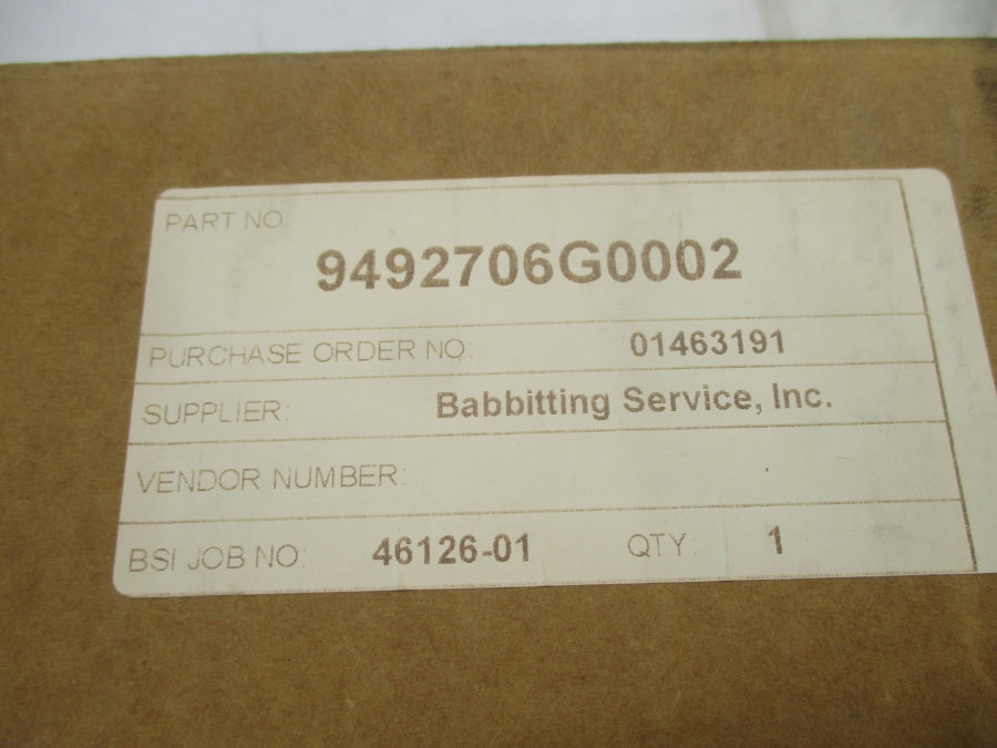 BABBITTING SERVICE 9492706G0002 NSMP