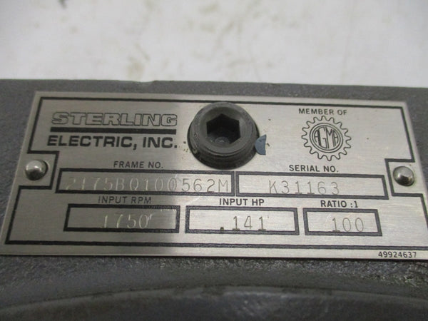 STERLING ELECTRIC 2175BQ100562M (AS PICTURED) NSMP