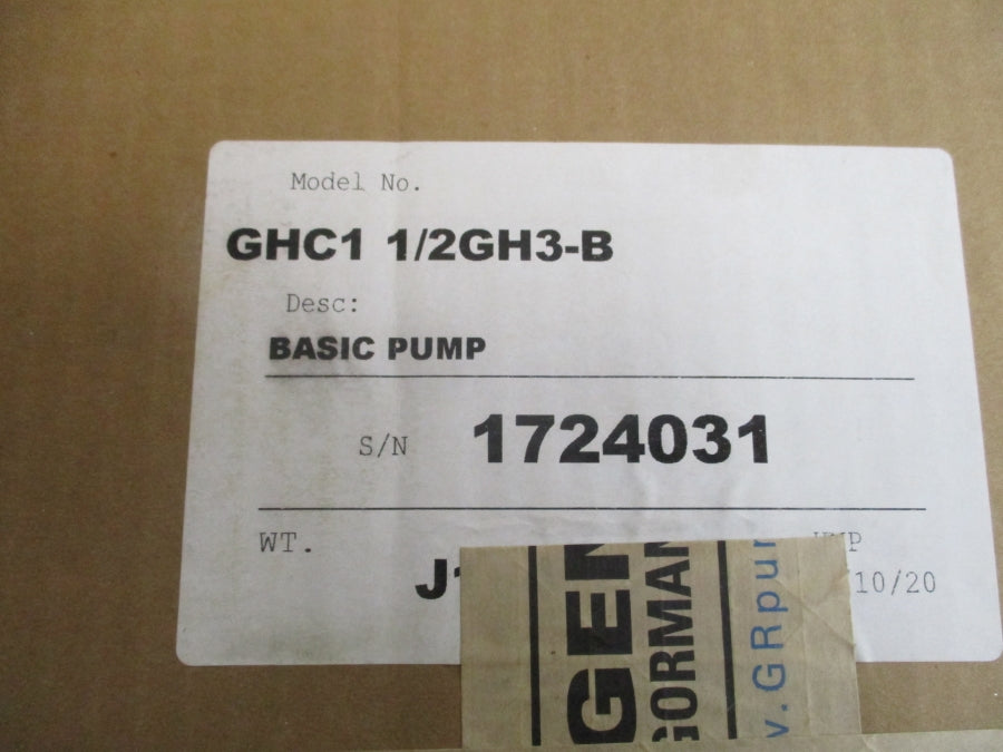 GORMAN RUPP GHC1 1/2GH3-B NSMP