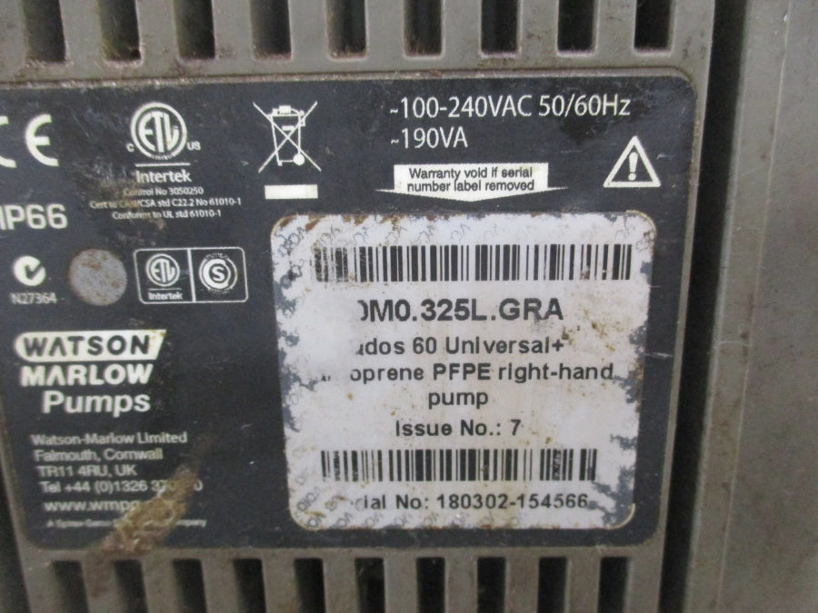 WATSON MARLOW 0M0.325L.GRA 100-240VAC (AS PICTURED) UNMP