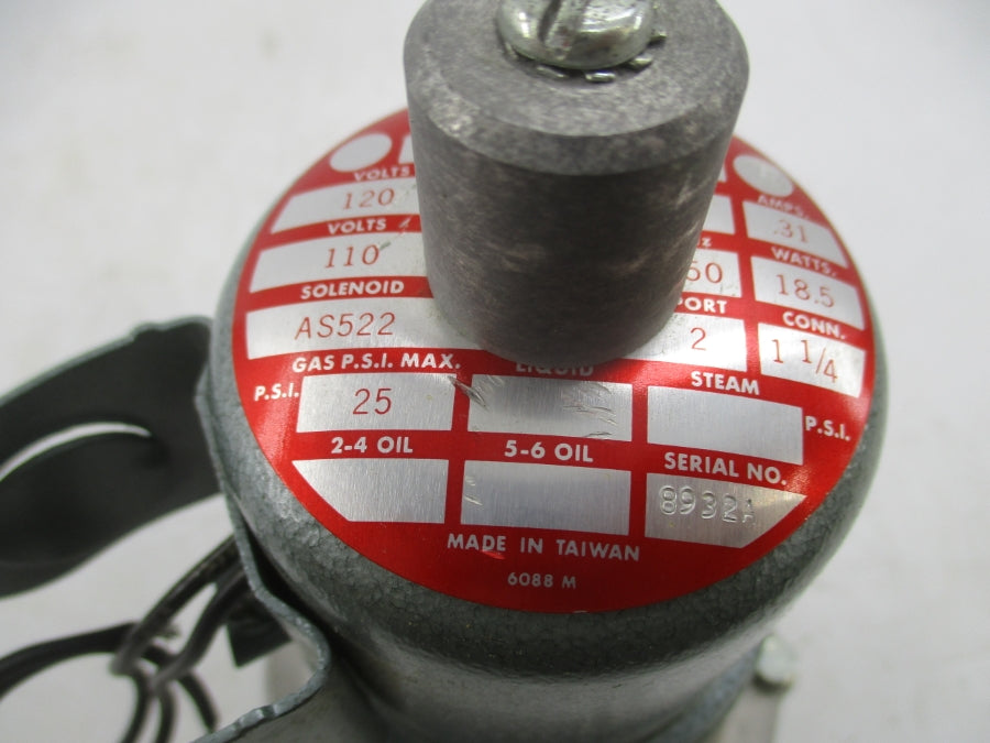 ITT S262SA02N3GJ7 110/120V 0.31A 25PSI 1-1/4" NSNP