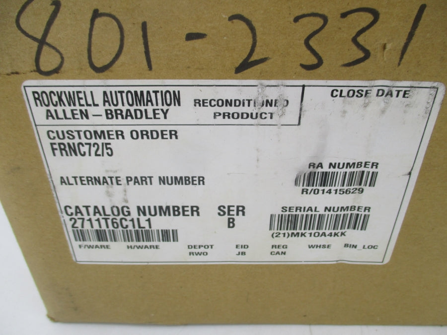 ALLEN BRADLEY 2711-T6C1L1 SER. A F/W 4.43 24VDC REV. D NSMP