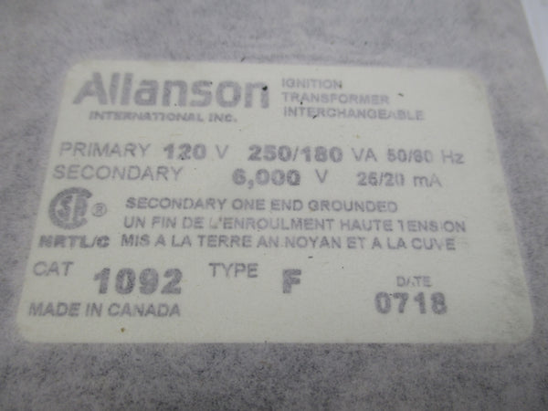 ALLANSON 1092 TYPE F 120V NSMP