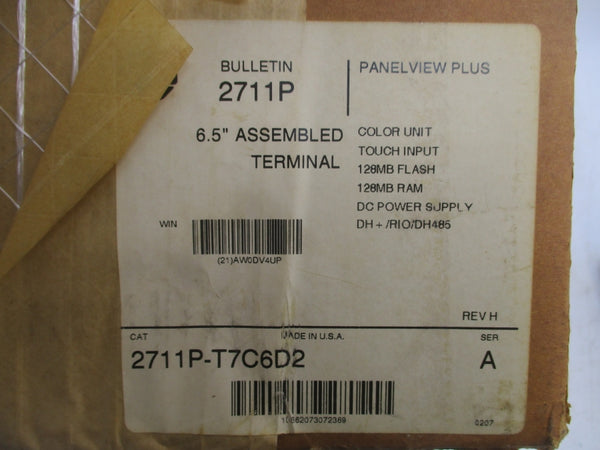 ALLEN BRADLEY 2711P-T7C6D2 SER. A REV. H NSMP