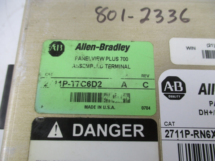 ALLEN BRADLEY 2711P-17C6D2 SER. A 24VDC REV. C UNMP