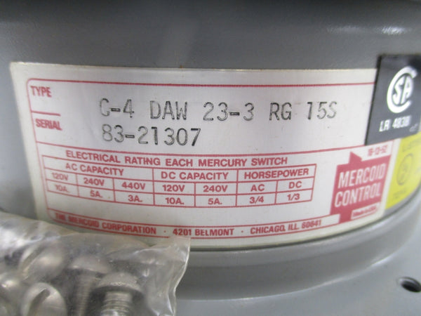 MERCOID CONTROL C-4DAW23-3RG15S 440V 3A NSNP