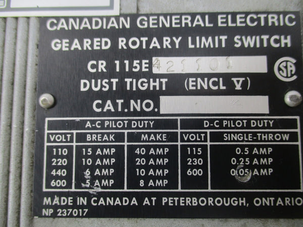 GENERAL ELECTRIC CR115E421101 600V 5A NSNP